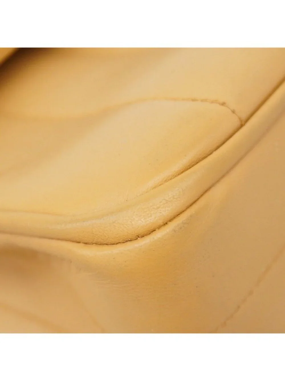 Chanel Handbag Mademoiselle Lambskin Beige Gold